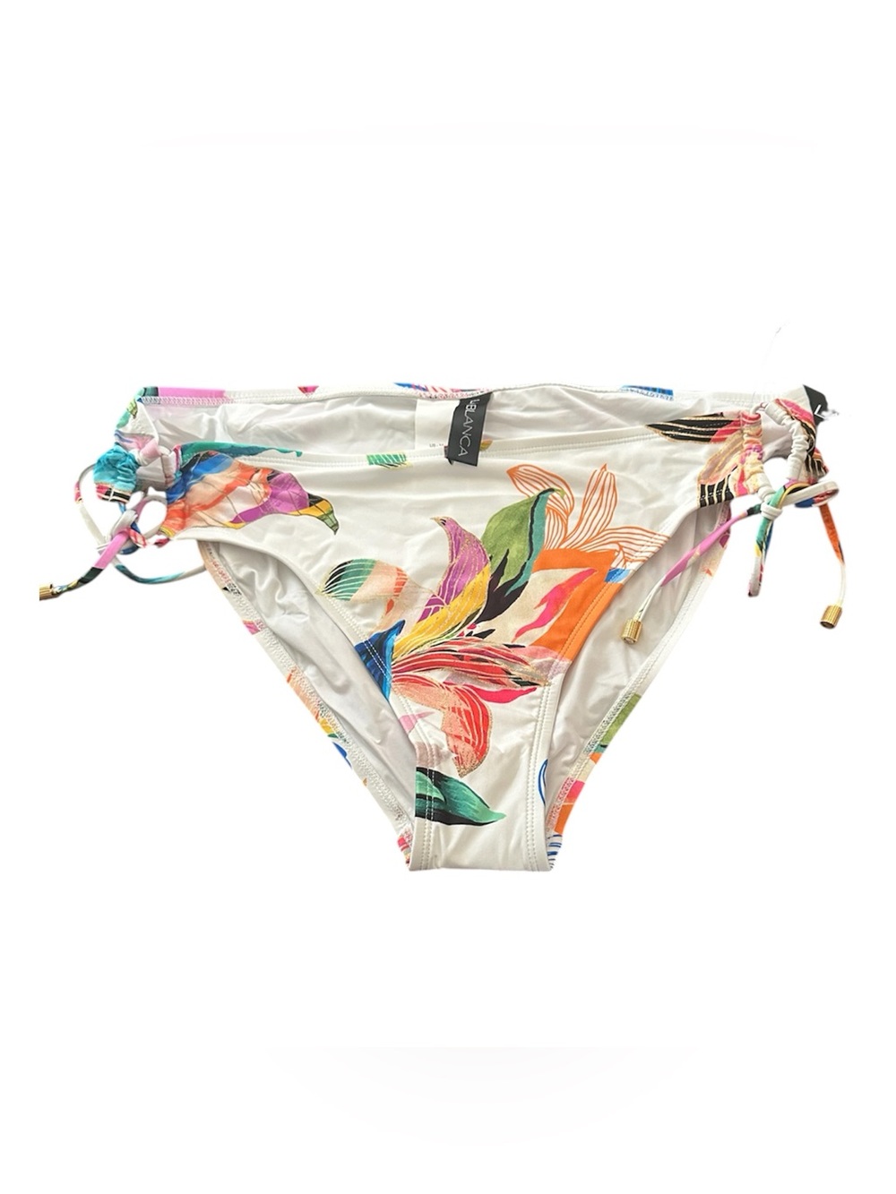 La Blanca Women’s White Floral Print Bikini Bottom